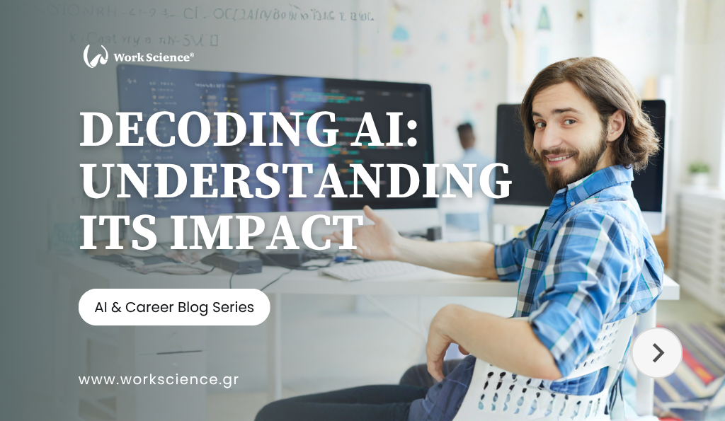 Features a smiling individual, likely a developer or IT professional, sitting in front of a computer screen displaying code and data, suggesting the content is technical yet accessible.